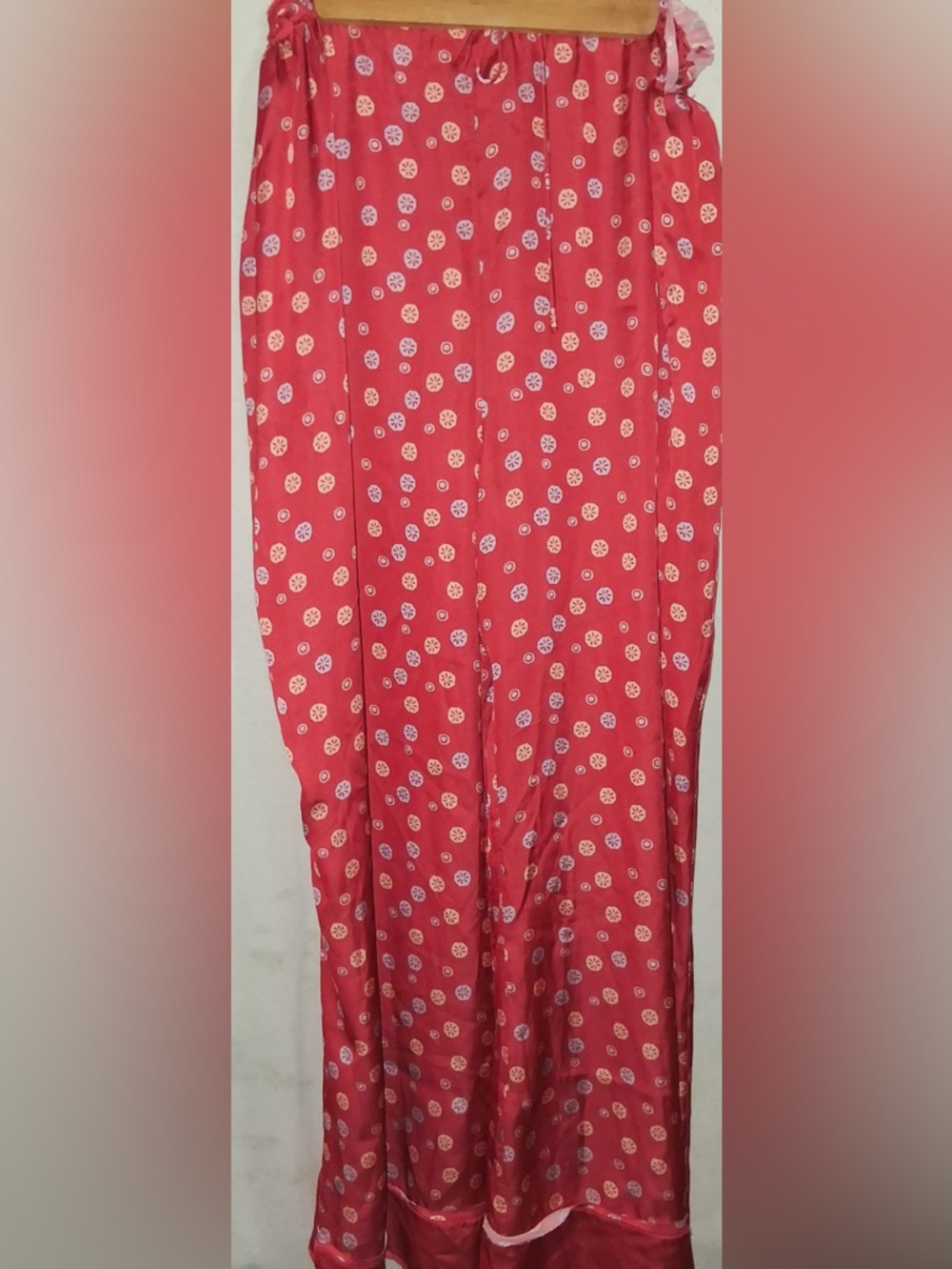 Free People wide leg satin pajama pant size medium